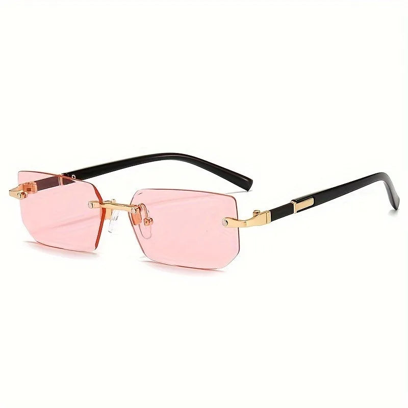 1PairY2K Inspired Rimless Fashion Glasses Decorative Eyewear for Men and Women Perfect for Casual Streetwear Parties and Holiday