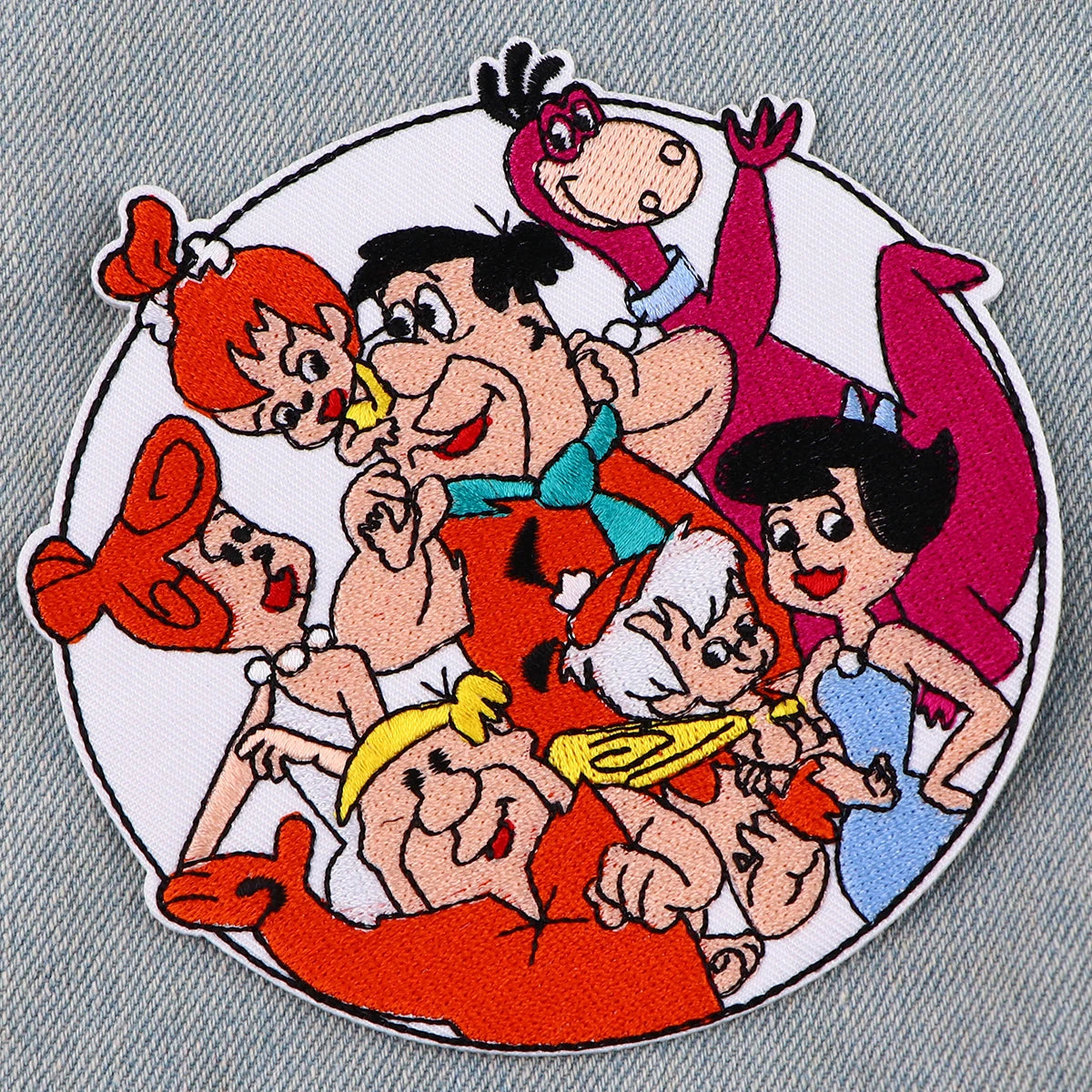 Cartoon Family Patches Embroidered Diy Iron on Patches for Clothing Jacket Badges Sewing Stickers Applique Patches