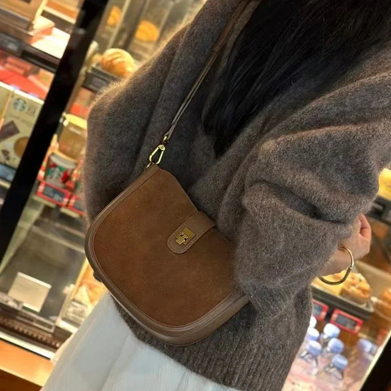 Women‘s Cowhide Genuine Leather Faux Suede Tote Bags For Women Luxury Designer Handbags Purses Luxury Design Crossbody Bags
