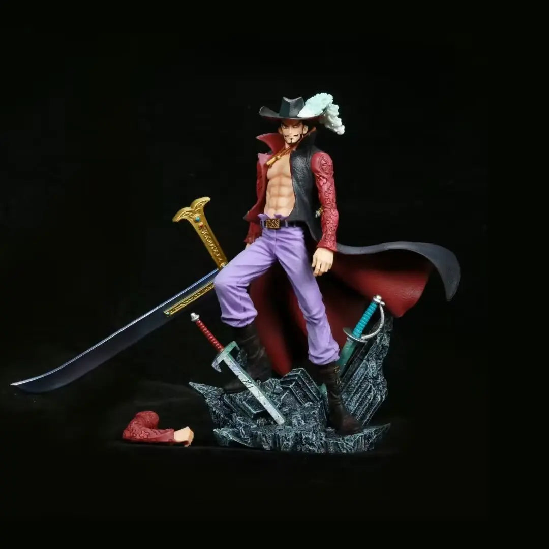 28CM 11inch ONE PIECE Eagle eye Dracule Mihawk Anime Figure Top War PVC Model