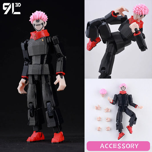 9L 3D Printed Anime Jujutsu Kaisen Sukuna Dummy 13 Shapeshift Action Figures 17