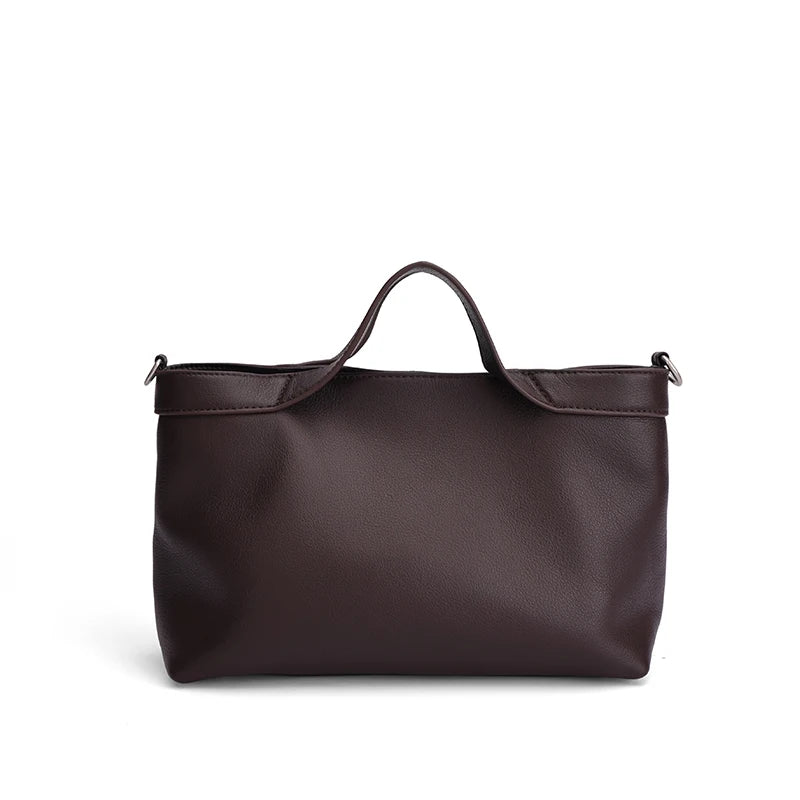 New Women's fashion Genuine Leather Tote Handbag Female luxury designer Real Leather Crossbody Shoulder Bags Retro Underarm bag