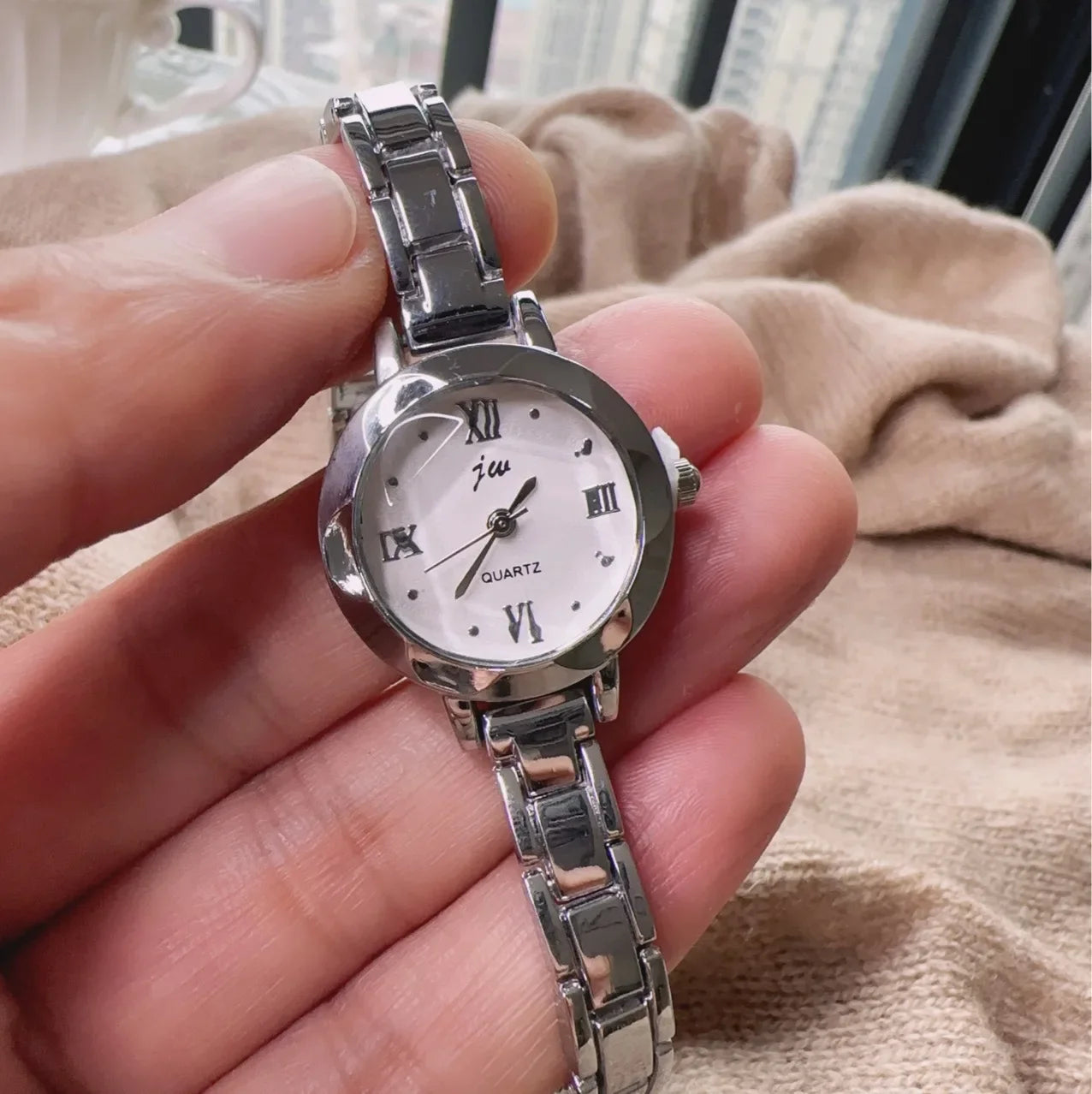 L Luxury Ladies Small Dial Watch for Women Silver Stainless Stee Wristwatch Dress Women's Quartz Bracelet Clock Gift Relogio