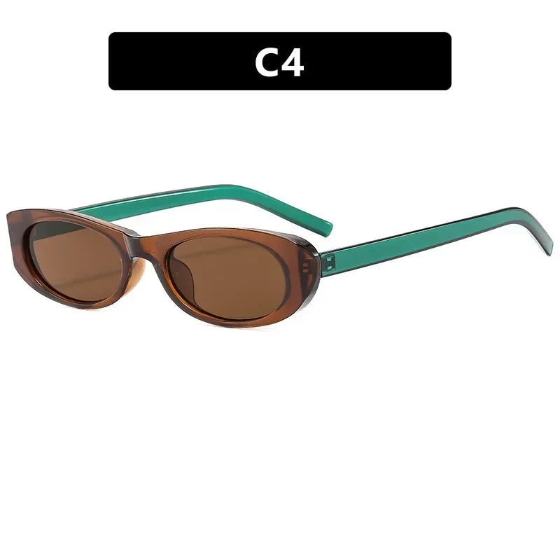 JNPCXI Small Rectangle Oval Sunglasses Women Vintage Brand Designer Shades UV400 Men Trending Punk Sun Glasses