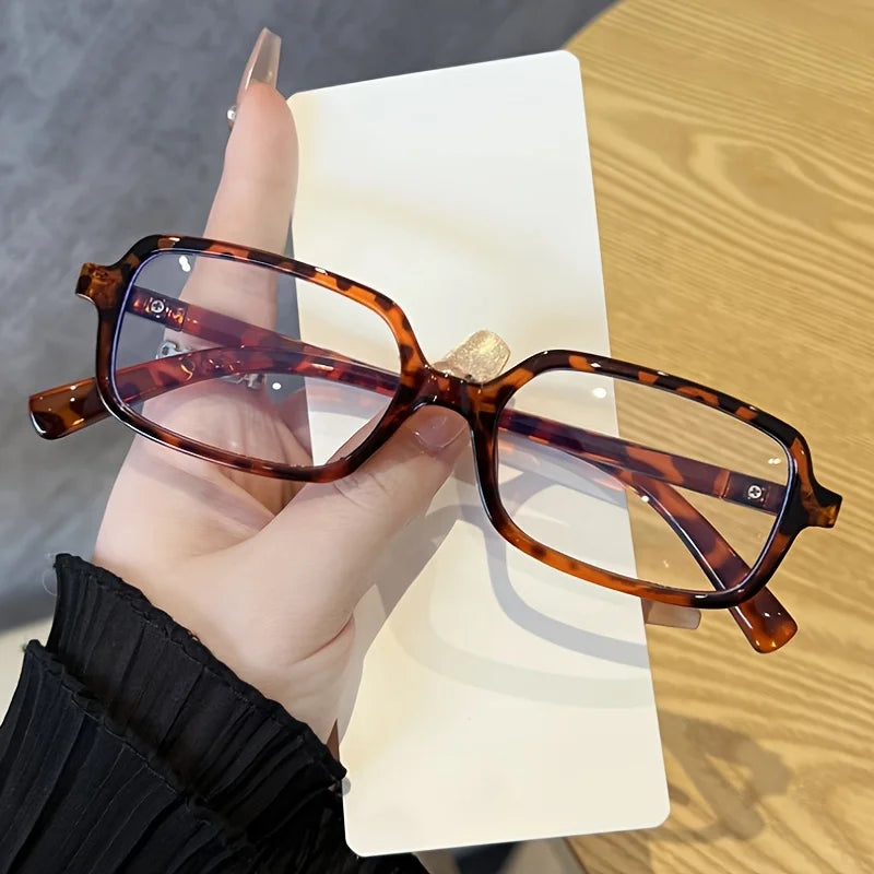 New Fashion Small Frame White Retro Women's Flat Light Glasses