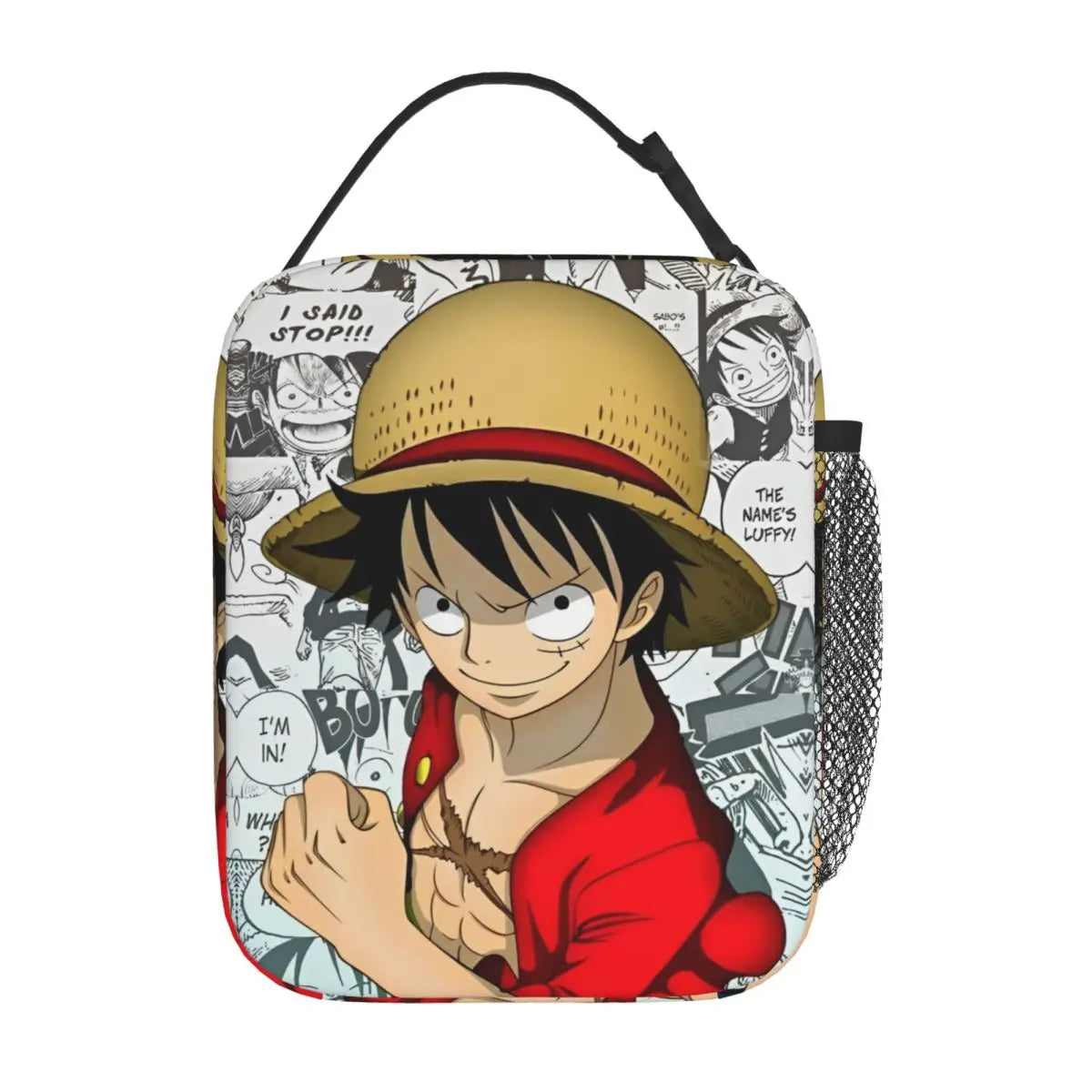 Monkey D. Luffy Anime One Piece Insulated Lunch Bag Leakproof Meal Container Cooler Bag Tote Lunch Box Office Travel Girl Boy