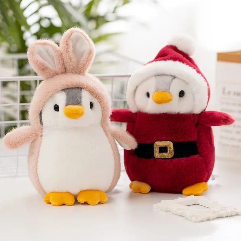 Creative  cosplay costume Dress Penguin plush toy Birthday Present Soft Fabric Stuffed Animal  Penguin Transforms into Dinosaur