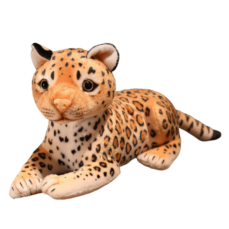 3 Postures Real Life Leopard Plush Toys Cute Simulation Cheetah Cub Models Stuffed Soft Animal Baby Doll Room Decor Cute Gift
