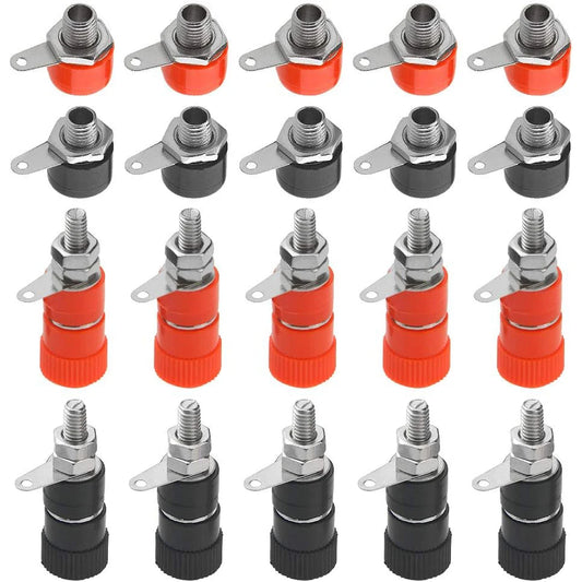 40 PCS 4mm Banana Plug Socket Binding Post Terminals + 4mm Banana Female Socket Jack Mount Connectors for Banana Plugs Amplifier