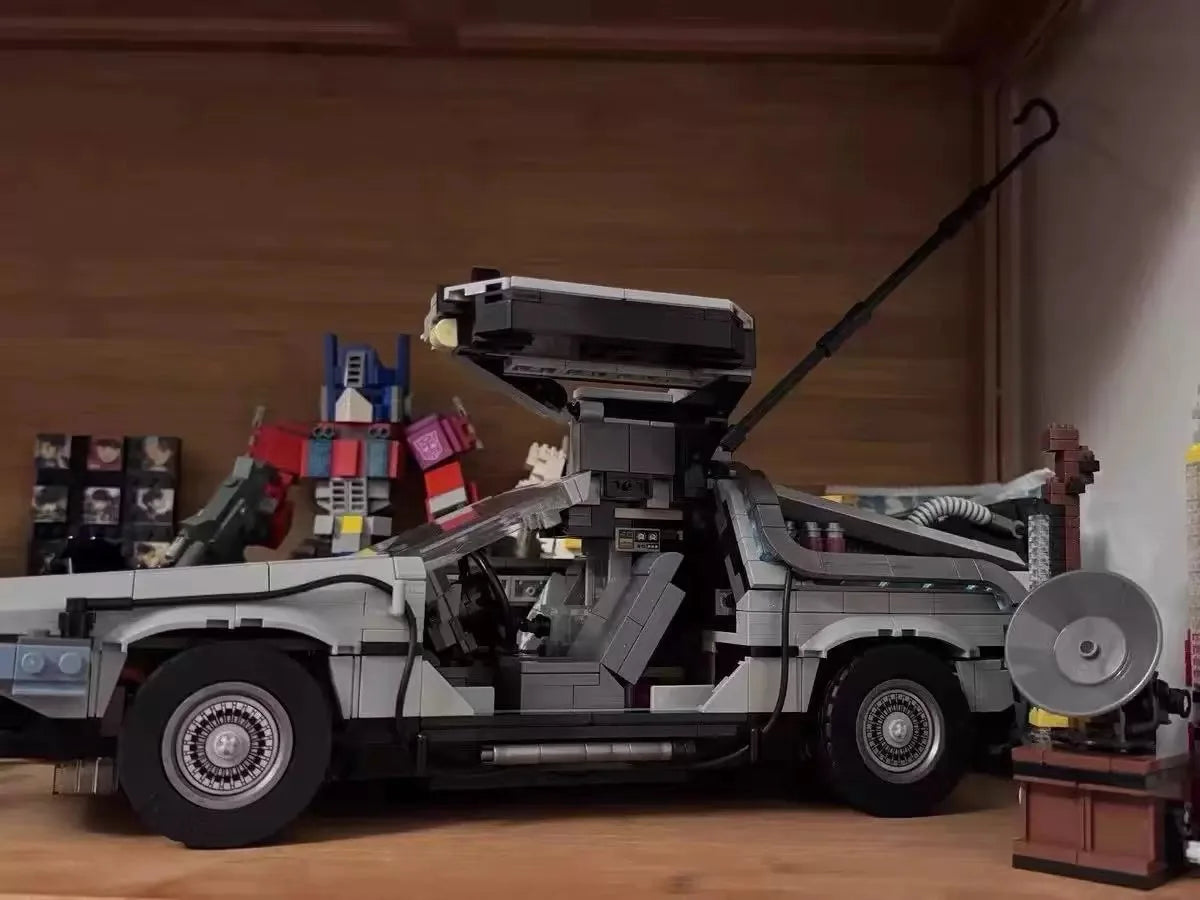 1872PCS Back to the Future Time Machine DeLorean DMC-12 Car Building Blocks Set