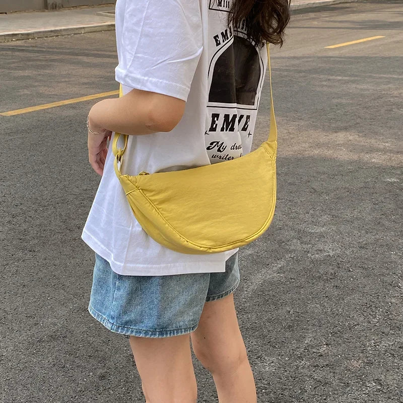 Nylon Waterproof Messenger Bag, Dumpling Multi-color High-quality Shoulder Bags