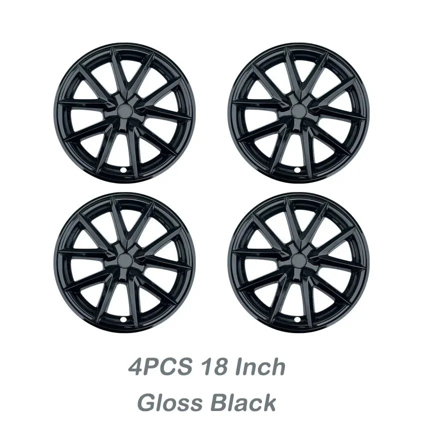 4PCS Hub Cap Car For Tesla Model 3 2017-2023 18 Inch Wheel Cap Replacement Automobile Wheel Hubcap Full Rim Cover Accessories