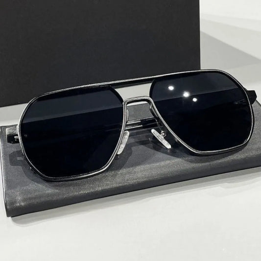 New Metal polarized Double Beam Photochromic Sunglasses For Men Drive Night Vision Glasses Fashion Shade For Men Women