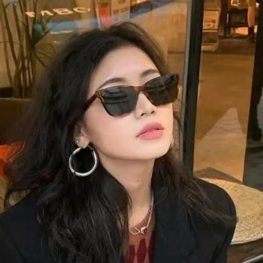 Ins Fashion Cat Eye Frame Sunglasses Personality Retro Sunglasses Women Men