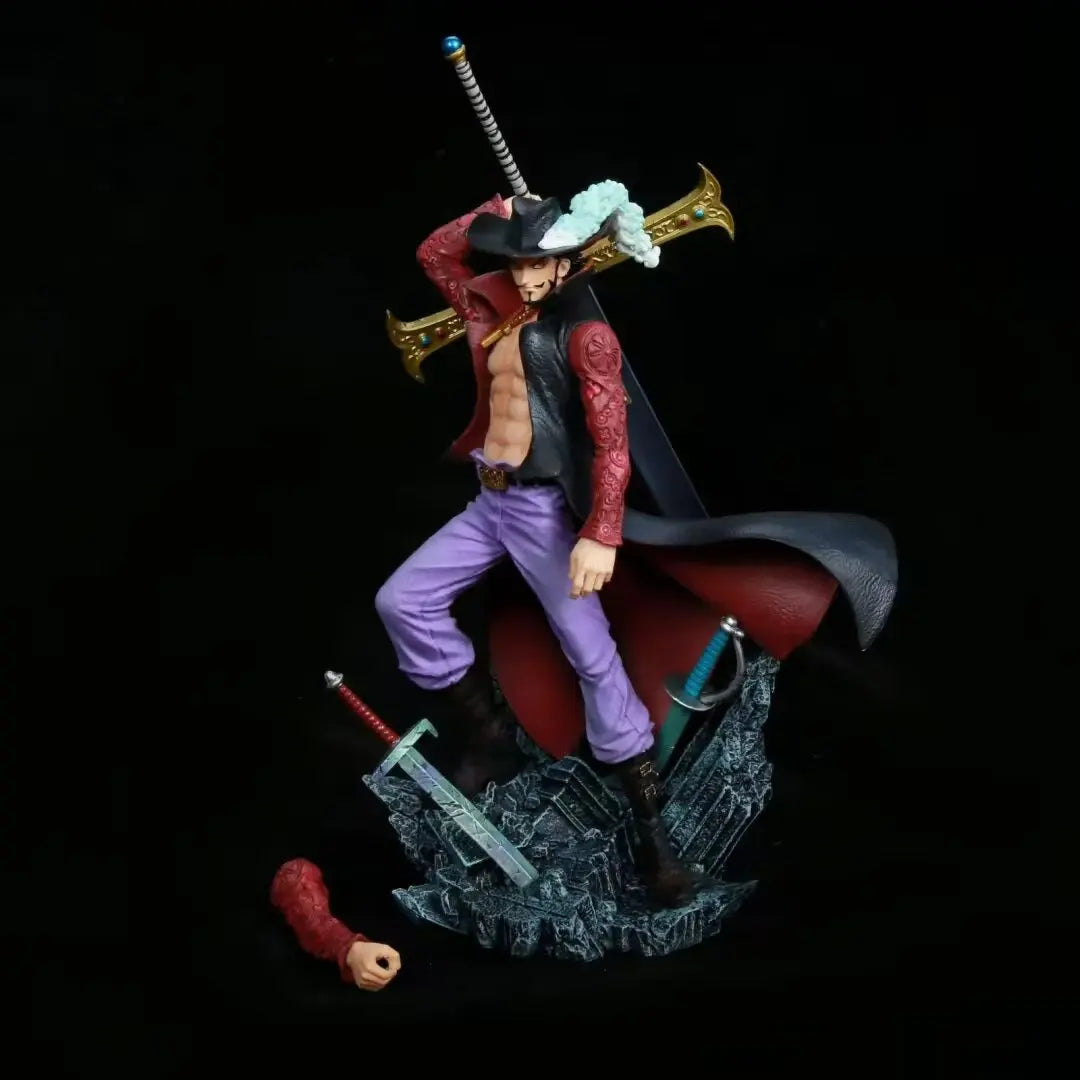 28CM 11inch ONE PIECE Eagle eye Dracule Mihawk Anime Figure Top War PVC Model