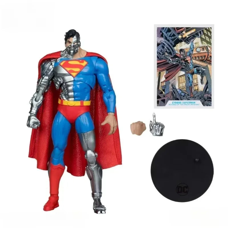 7" DC Superman Anime Figure, CYBORG Superman Action Figure Mechanical Hero