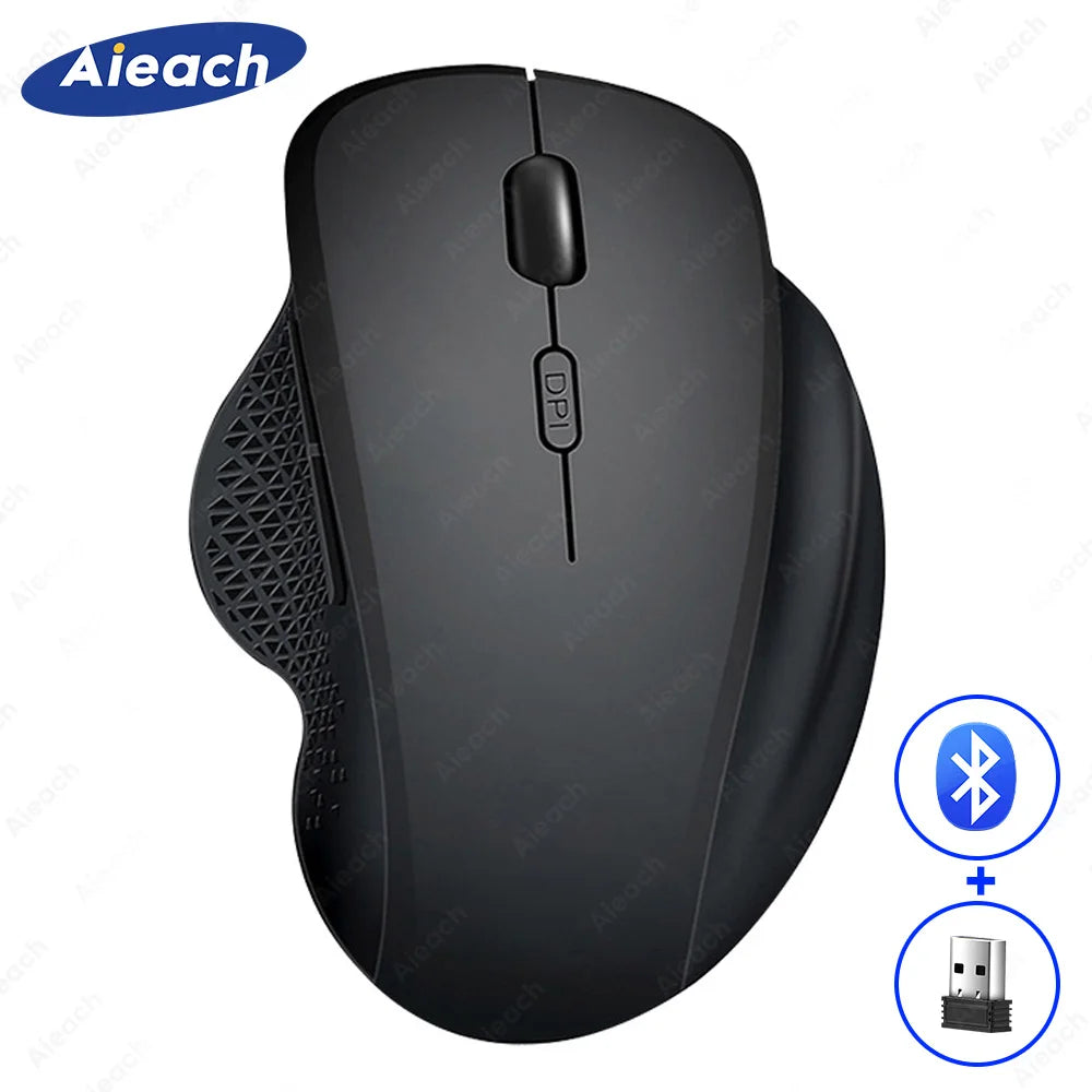 Rechargeable Ergonomic Mouse Wireless Bluetooth Mouse 2 Device Connection Laptob