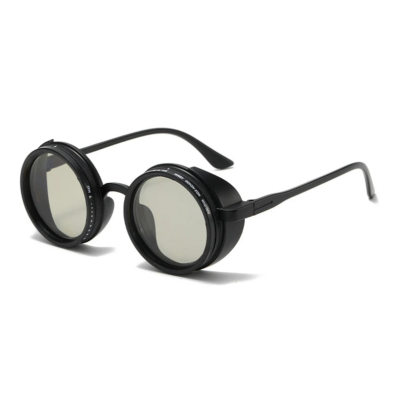 JNPCXI New ND9-level Adjustable Dimming Men Polarized Sunglasses Shades UV400 Retro Round Punk Women Outdoor Sports Sun Glasses