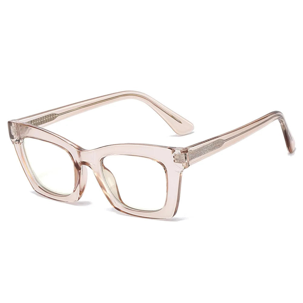 JNPCXI New Retro Square Rivets Anti-Blue Light Glasses Women Quality Frames Optical Eyeglasses Men Prescription Glasses