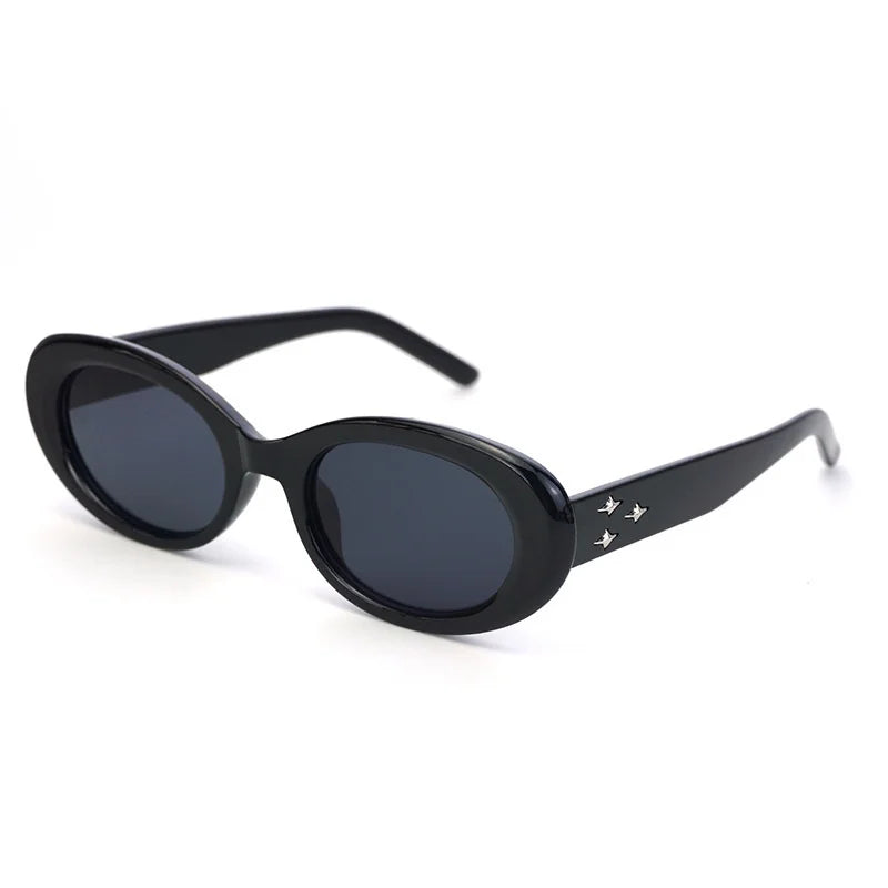 Fashion Small Frame Oval Sunglasses Retro Shading Sun Glasses for Women/Men