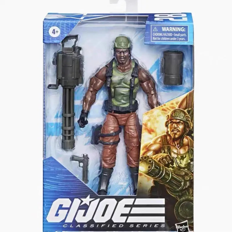 Original Hasbro G.I. Joe Classified Series HEAVY ARTILLERY ROADBLOCK Anime Figure Toy Collection Model
