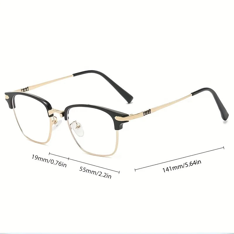 Fashion Ladies Anti-Radiation Anti-Blue Light Square Glasses With High Quality Metal Glasses Frame Women