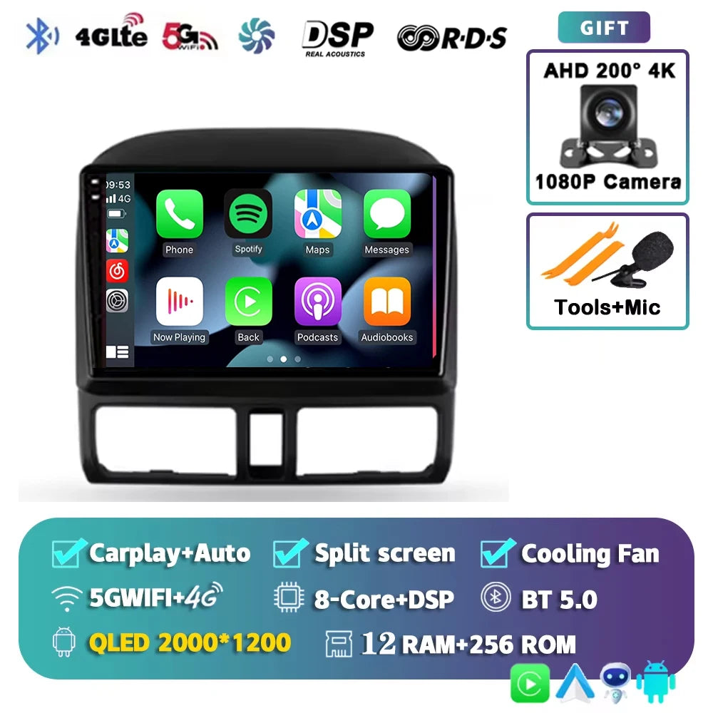 For Honda CR-V CRV 2 2001 - 2006 Android 15 Car Radio Multimidia Video Player WIFI+4G 2din Navigation GPS Head Unit Stereo