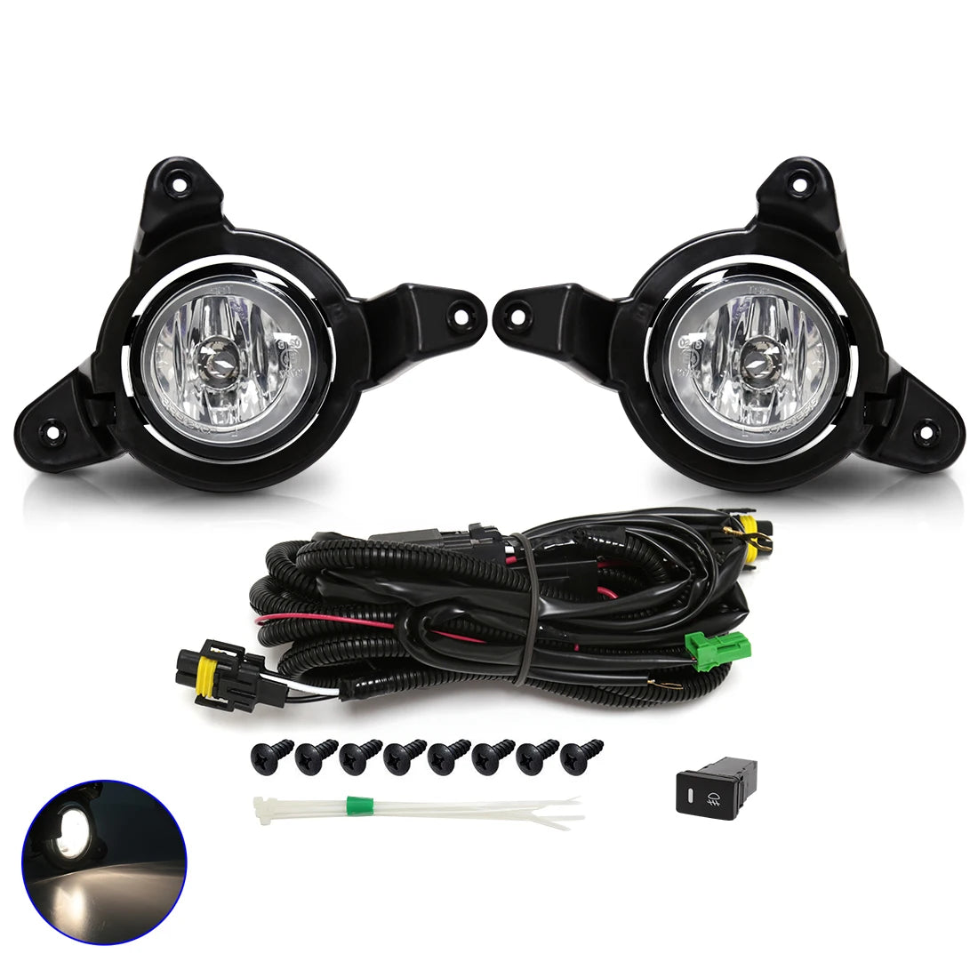 For Toyota CHR C-HR 2018 2019 2020 Car Led Daytime Running Lights Fog Lamp DRL with Wires Switch Relay US Models Car Accessories