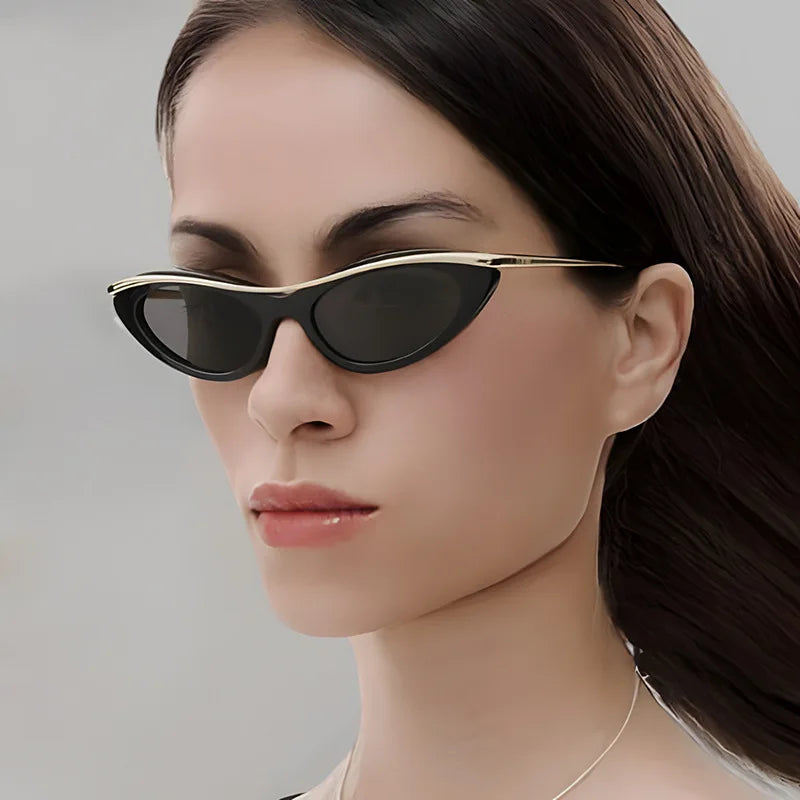 JNPCXI New Small Cat Eye Retro Sunglasses Women Fashion Brand Design Gradient Shades UV400 Men Punk Sun Glasses