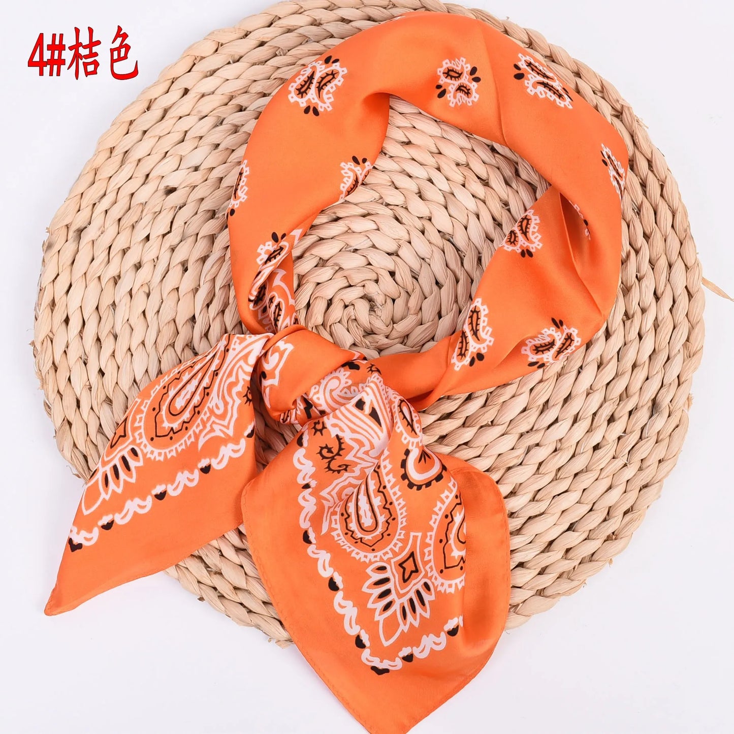 New Paisley Bicolor Small Cashew Fruit Satin Silk 70 Scarf Scarf Wholesale Small Scarves