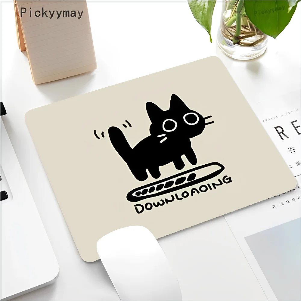 Funny Black Cat Mouse pad PC Desk Mat Table Big Mouse Pad PC Non-slip Rug Z26
