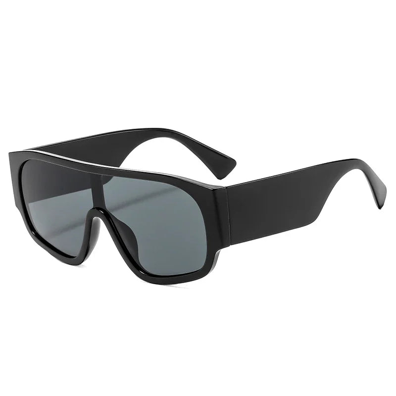 JNPCXI Retro Oversized Pilot Women Sunglasses Fashion One Piece Leopard Shades UV400 Men Punk Wide Legs Sun Glasses