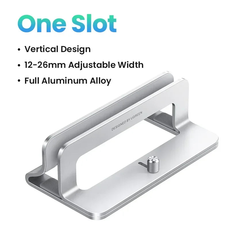 Vertical Laptop Stand MacBook Pro Aluminum Portable Notebook Tablet Phone Stand