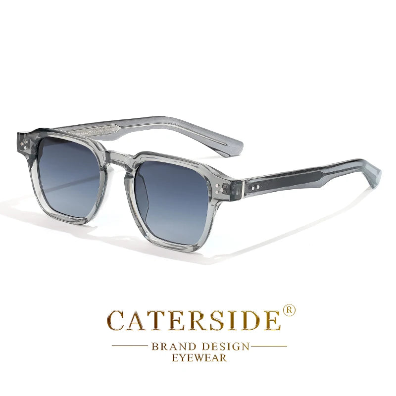 CATERSIDE Fashion Square Men Sunglasses Women Core Insert Temple Luxury Brand Sun Glasses Travel Beach Party Festiva Gifts