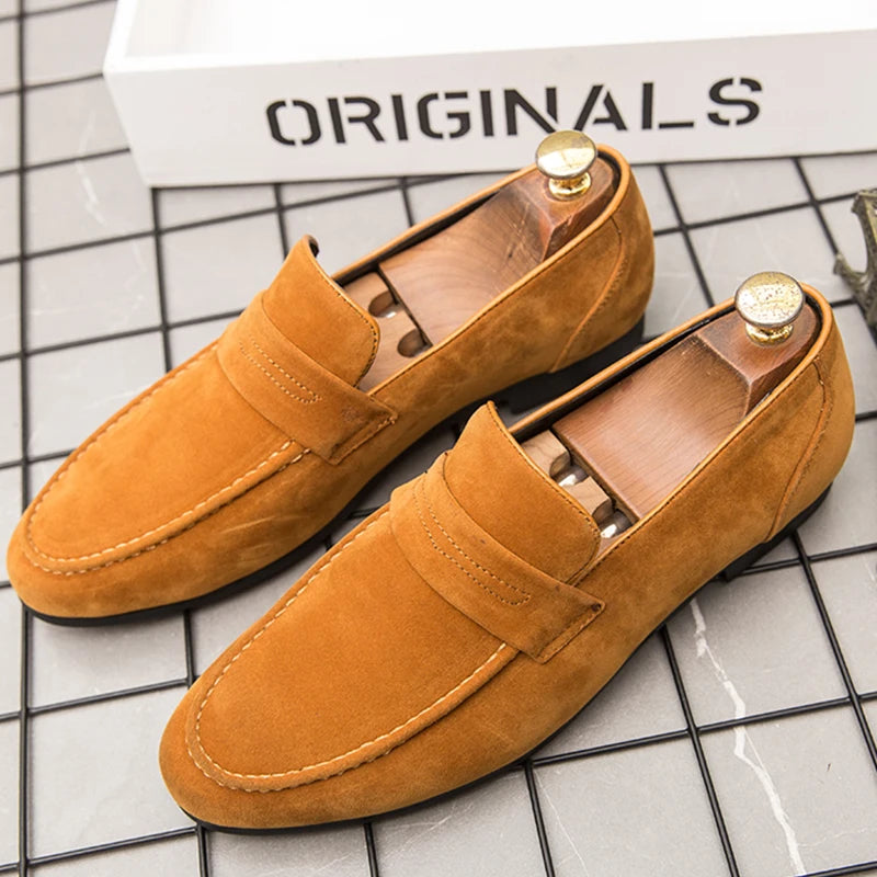 Summer Men's Loafers Flat Social Party Leather Loafers For Men Trend Casual Business Shoes Man Casual Office Driver Shoes Male