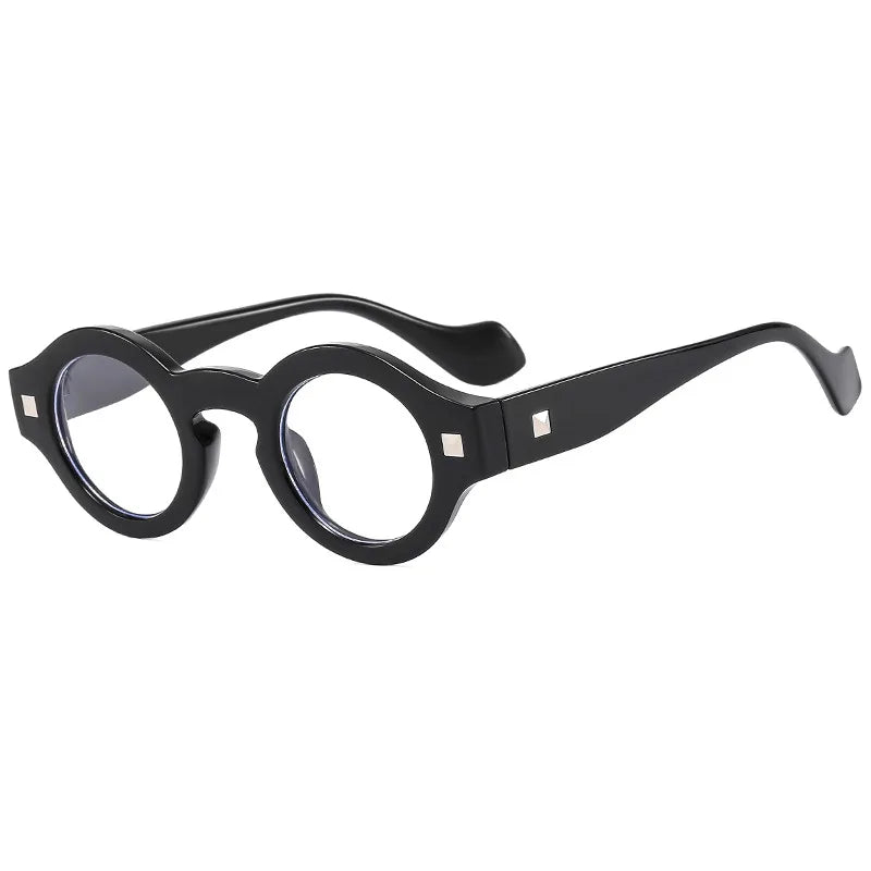 JNPCXI Men Steampunk Sunglases Small Round Frame Anti-blue Light Transparent Glasse Luxury Brand Design UV400 Shades