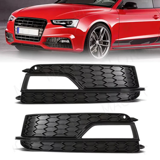 8T0807681K 8T0807682K Grille For Audi A5 Sport 2013 2014 2015 2016 Front Bumper Grill Fog Lamps Covers Car Accessories 12V