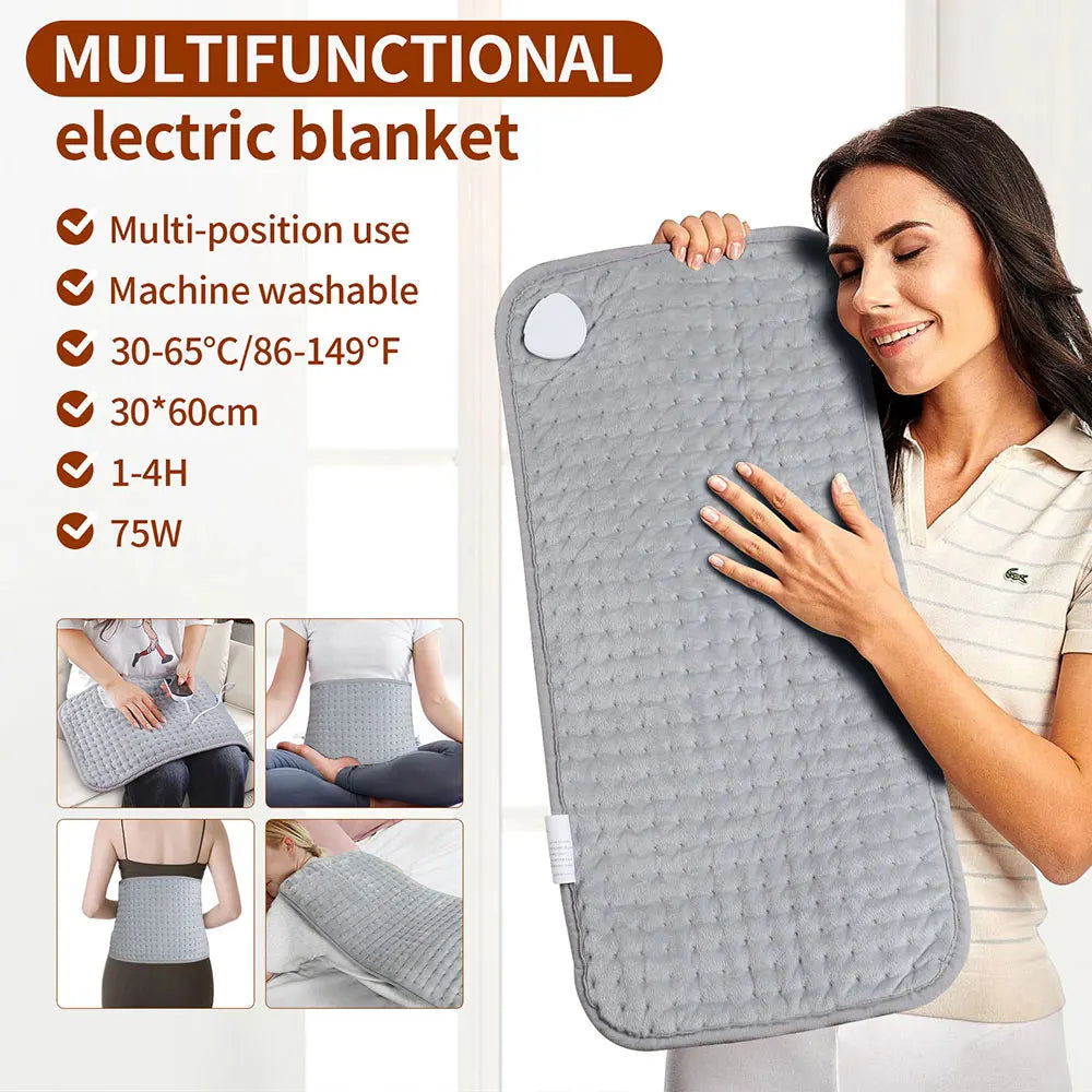 30*60cm Electric Heating Pad 9 Levels Heated Hot Compress Blanket Washable Winter Warmer Mat Heater For Back Neck Shoulder Legs
