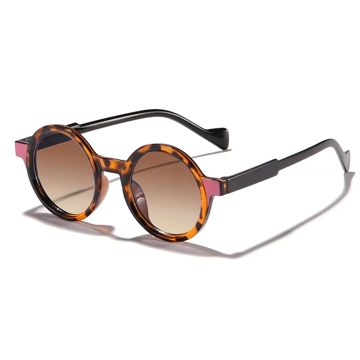 JNPCXI Round Sunglasses Women Fashion Rainbow Gradient Men Shades Retro Trending Retro Sun Glasses UV400