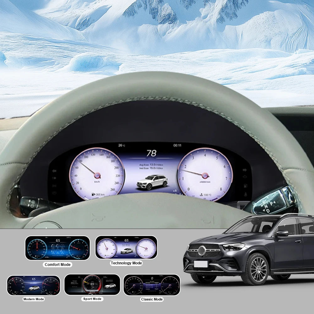 12.3-inch digital instrument cluster for Mercedes-Benz E-Class W212 (2010–2013) NTG 4.0 Cluster instrument panel Speedometer