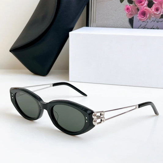 New Trendy Cat Eye Sunglasses Casual and Versatile Korean Version Fashionable Sunglasses Sun Protection High-end Feel