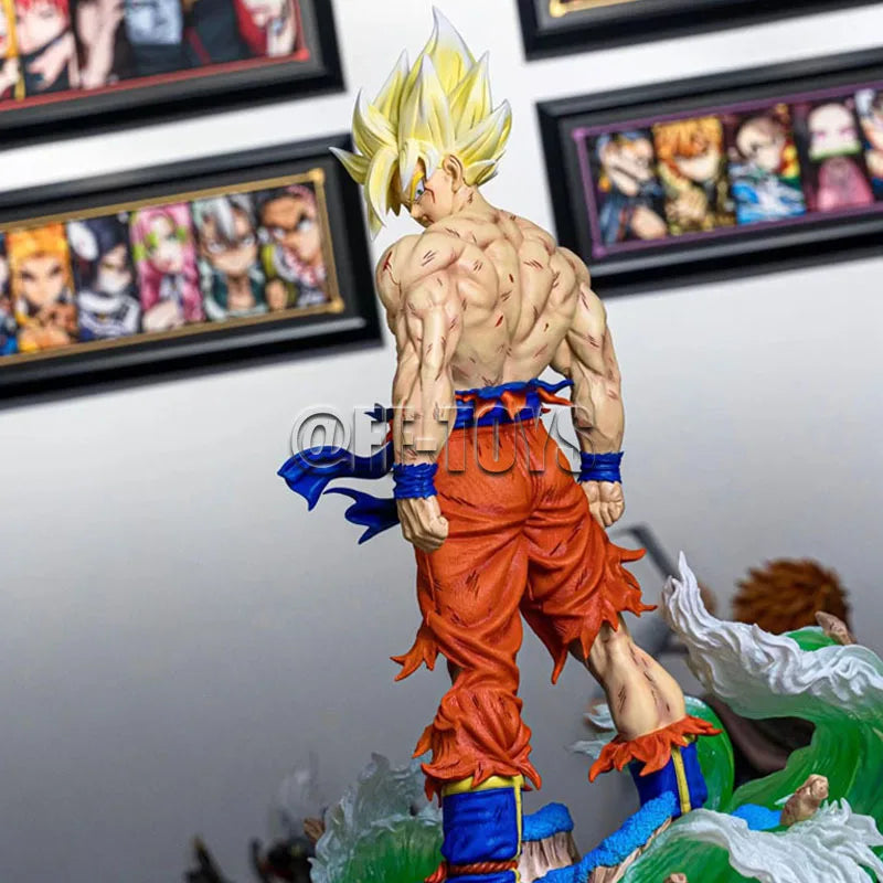 43CM Dragon Ball Z Figure Majin Vegeta Son Goku Namek Figurine Action Figures GK Statue Collection Model Toys for Children Gifts