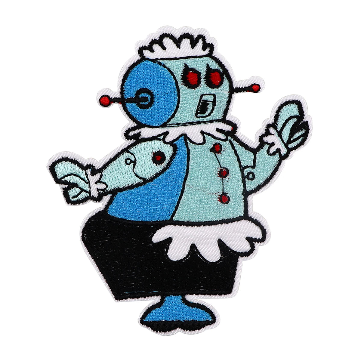 Cartoon Robot Iron On Patch Clothes Patch For Clothing Cute Embroidered Patch Garment Apparel Accessories Sewing Stickers