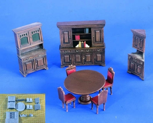 Unpainted 1:35 Resin Model Gk Scene Layout Resin Furniture Set Combination Toy Needs To Be Assembled