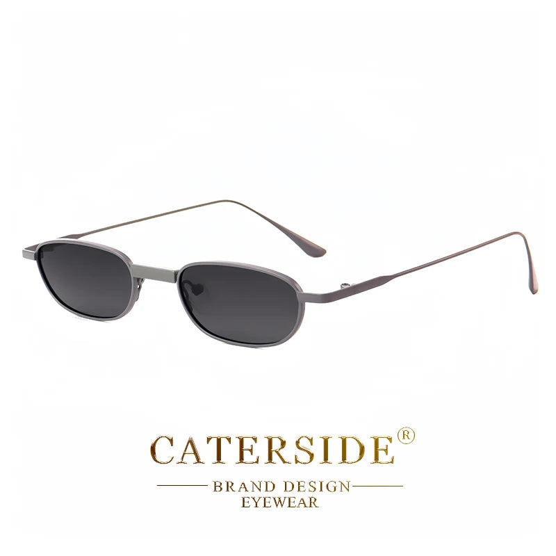 CATERSIDE Polarized Small Sunglasses Men Rectangle Punk Brand Design Sun Glasses for Women Driving Party Eyewear Holiday Gifts