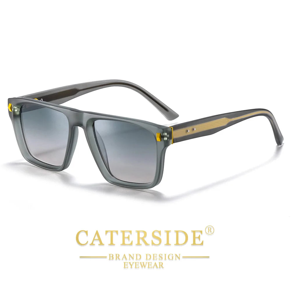 CATERSIDE New Retro Men's Sunglasses Square Frame Fashionable Sun Glasses Women's Outdoor Travel Beach Summer Glasses UV400