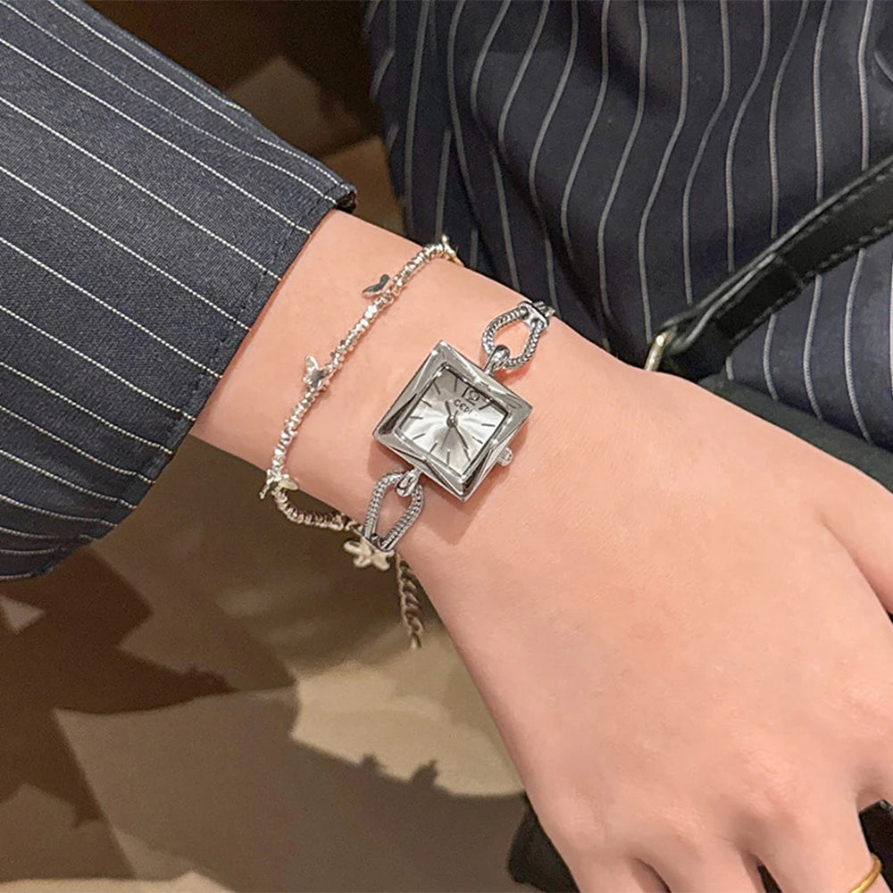 GEDI Square Women's Watch 2026 Bracelet Quartz Vintage Woman Watches Luxury Waterproof Fashionable Wristwatch Gifts