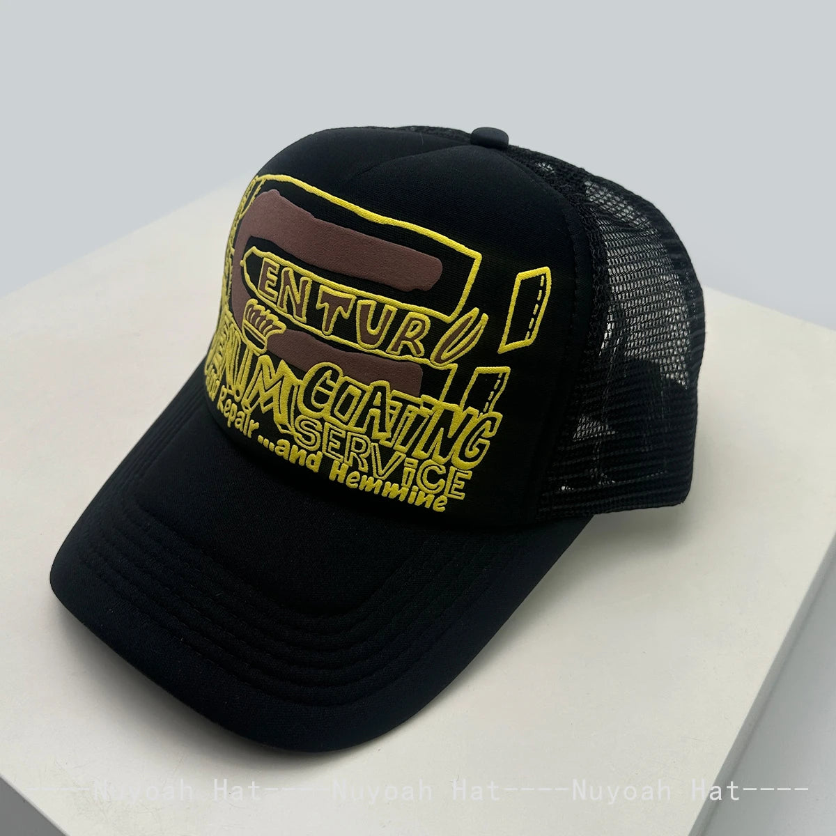 New Unisex American Style 3D Printed Letter Baseball Hats Sunshade Personal Breathable Color Block Trucker Caps Versatile Mesh