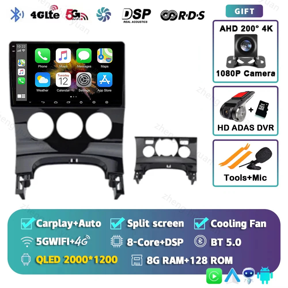 Android 14 For Peugeot 3008 1 2009 - 2016 12+256GB CarPlay Auto Car Radio Multimedia Video Player GPS stereo Head Unit 4G WIFI