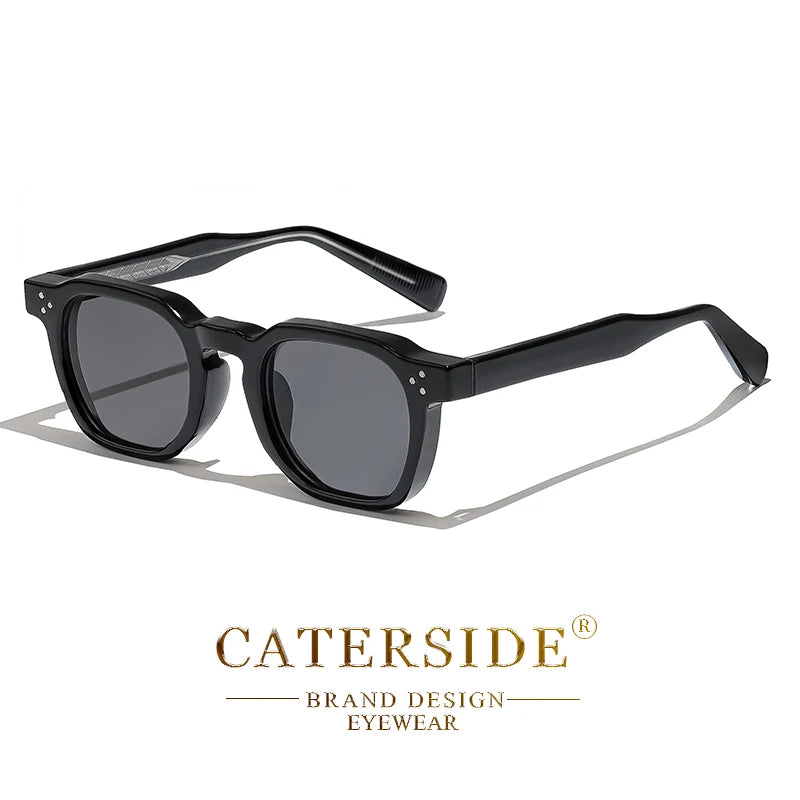 CATERSIDE New Retro Punk Square Sunglasses Men Small Frame Personalized Design Sun Glasses for Women Travel Party Festival Gift